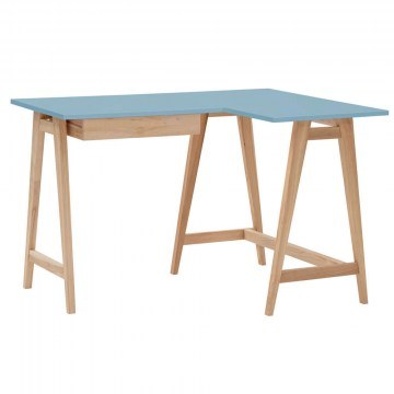 Office Luka S Right Corner LUKAROFSASH13 115x50x75cm Natural-Light Blue