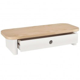 Monitor Stand With Drawer Jubi JUBIMS1D1 60x24x13cm Natural-White NATURAL-WHITE