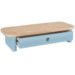 Monitor Stand With Drawer Jubi JUBIMS1D13 60x24x13cm Natural-Light Blue NATURAL-LIGHT BLUE