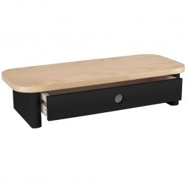 Monitor Stand With Drawer Jubi JUBIMS1DBLACK 60x24x13cm Natural-Black NATURAL-BLACK