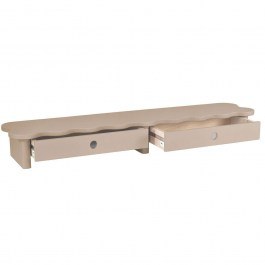 Monitor Stand With Drawers Flower FLOWERMS2D4 109x24x13cm Beige BEIGE