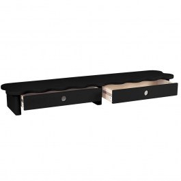 Monitor Stand With Drawers Flower FLOWERMS2DBLACK 109x24x13cm Black BLACK