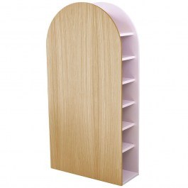 Shoe Rack Jubi JUBISC9 65x25x130cm Natural-Pink NATURAL-PINK