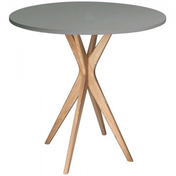 Τραπέζι Jubi JUBITSRO6 Φ70x73cm Natural-Concrete