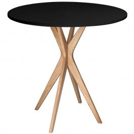 Τραπέζι Jubi JUBITSROBLACK Φ70x73cm Natural-Black NATURAL-BLACK