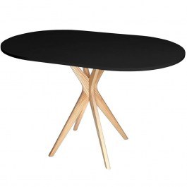 Table Jubi JUBITOVBLACK 100x75x73cm Natural-Black NATURAL-BLACK