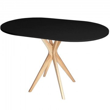 Τραπέζι Jubi JUBITOVBLACK 100x75x73cm Natural-Black