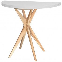 Extendable Table Jubi JUBITEXHR8 D90x75cm Natural-Pearl Grey NATURAL-GREY