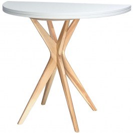 Extendable Table Jubi JUBITLEXHR1 D100x75cm Natural-White NATURAL-WHITE