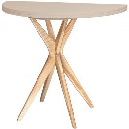 Extendable Table Jubi JUBITLEXHR4 D100x75cm Natural-Beige NATURAL-BEIGE