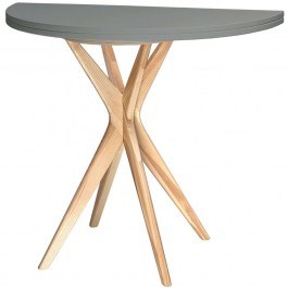 Extendable Table Jubi JUBITLEXHR6 D100x75cm Natural-Concrete CONCRETE-NATURAL