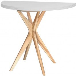 Extendable Table Jubi JUBITLEXHR8 D100x75cm Natural-Pearl Grey NATURAL-GREY