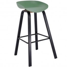 Σκαμπό Μπαρ Pent ΕΜ1531,6 49x52x84cm Black-Green BLACK-GREEN