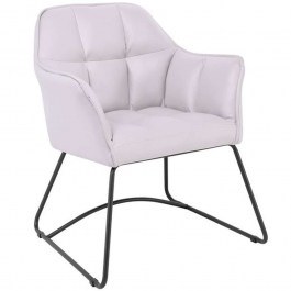 Armchair Polly ΕΜ719,2 67x64x82cm Light Grey-Black LIGHT GREY
