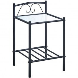 Bedside Table Rado Ε8013,1 40x40x64cm Black BLACK