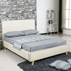 Bed Morisson (For Mattress 140x190cm) Ε8082,3 151x206x110cm Ecru