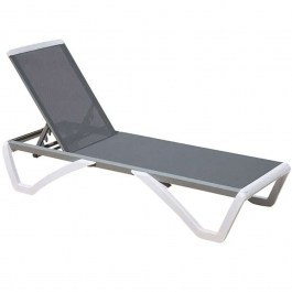 Sunbed Summer Ε3381 69/58x196x31cm White-Grey WHITE-GREY