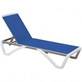 Sunbed Summer Ε3381,1 69/58x196x31cm White-Blue BLUE