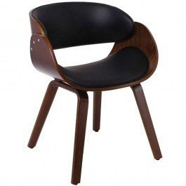 Armchair Joy Ε7512,10 58x53x75cm Walnut-Black WALNUT-BLACK