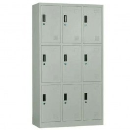 Locker 9 Seats Ε6003 90x40x185cm White WHITE