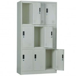 Locker 9 Seats Ε6003,1 90x40x185cm Grey GREY