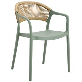Πολυθρόνα Donna Ε3150,2 57x55x79cm Natural-Green GREEN