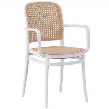 Armchair Florence E387.10 54x54x84cm White-Sand