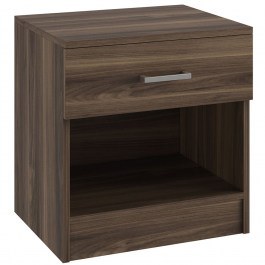 Bedside Table with 1 Drawer LIFE-W E757.1 45x35x47cm Walnut WALNUT