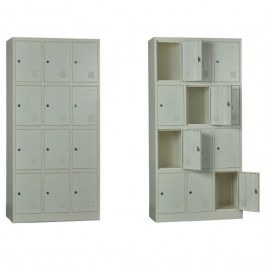 Locker 12 Seats Ε6004 90x40x185 White WHITE