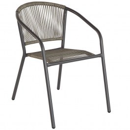 Stackable Armchair Patty E2391.2 54x61x73cm Anthracite-Grey GREY