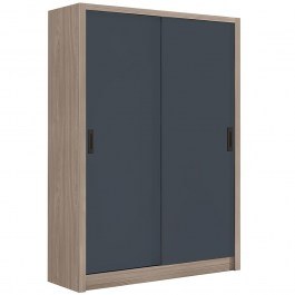 Ντουλάπα Δίφυλλη - Συρόμενη Vanity Ε7354,1 120x60x200cm Anthracite-Walnut ANTHRACITE-WALNUT