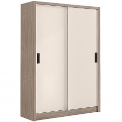 Double-Door Wardrobe - Sliding Vanity E7354.2 120x60x200cm Walnut-Ecru