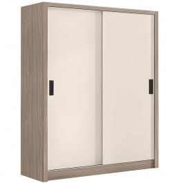 Ντουλάπα Δίφυλλη - Συρόμενη Vanity Ε7355,2 160x60x200cm Walnut-Ecru WALNUT-ECRU