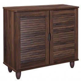 Shoe Cabinet 2 Doors E83720 77x33x70cm Walnut WALNUT