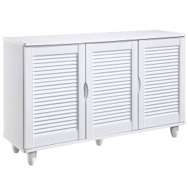 Shoe Cabinet 3 Doors E83730,3 110x33x77cm White WHITE