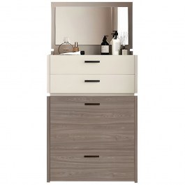 Toilet Vanity E7353,2 60x45x90/130cm Walnut-Ecru WALNUT-ECRU