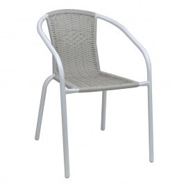 Πολυθρόνα Στοιβαζόμενη Baleno-W Ε2401,40 52x60x72cm White-Beige WHITE-BEIGE