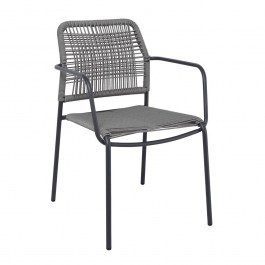 Πολυθρόνα Βεράντας-Κήπου Luigi Ε6723,2 52x61x79cm Anthracite-Grey GREY