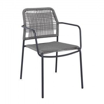 Πολυθρόνα Βεράντας-Κήπου Luigi Ε6723,2 52x61x79cm Anthracite-Grey
