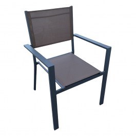 Dining Armchair Stackable Amiral E6794.4 60x57x85cm Anthracite-Beige BEIGE
