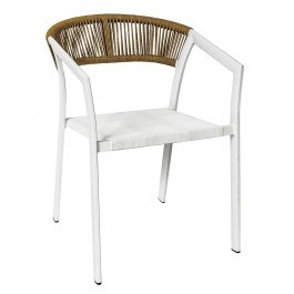Πολυθρόνα Βεράντας-Κήπου Parma Ε6717,2 55x58x78cm Natural-White WHITE