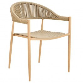 Stackable Armchair Malta E6722.3 57x57x76cm Sand-Natural SAND-NATURAL