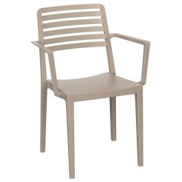 Stackable Garden Dining Armchair Nola E310.4 57x56x83cm Beige-Sand BEIGE-SAND