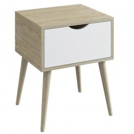 Κομοδίνο Alida Ε7340,21 40x36x50cm Natural-White NATURAL-WHITE