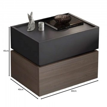 Κομοδίνο Vanity Ε7351,1 60x40x45cm Anthracite-Walnut