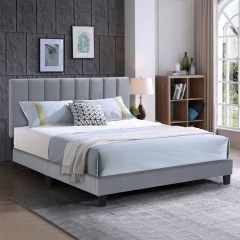 Double Bed Allegro (For Mattress 160x200cm) E8804,31 169x215x117/127cm Grey