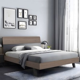 Double Vanity Bed (For Mattress 160x200cm) E7350,1 161x201x98cm Anthracite-Walnut ANTHRACITE-WALNUT