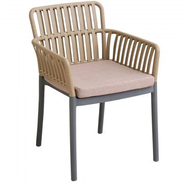 Πολυθρόνα Sylvia Ε3157,2 56x61x80cm Sand Beige-Anthracite