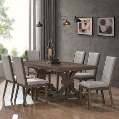 Τραπεζαρία King (Σετ 7Τμχ) Ε7705,S Walnut-Grey