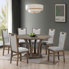 Τραπεζαρία Gordon (Σετ 7Τμχ) Ε7707,S Walnut-Grey